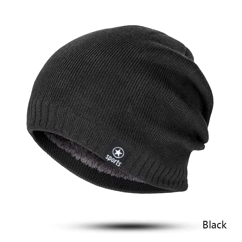 Warm Knitted Beanie Hats for Men