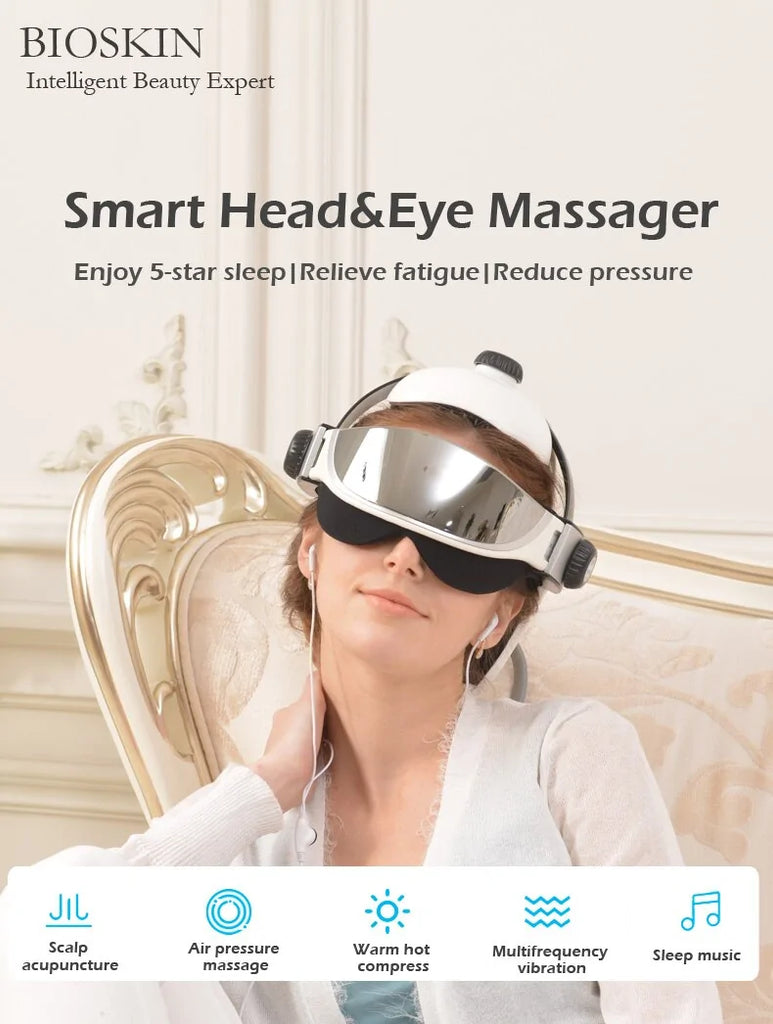 2 in 1 Smart Head & Eyes Massager Vibration Therapy