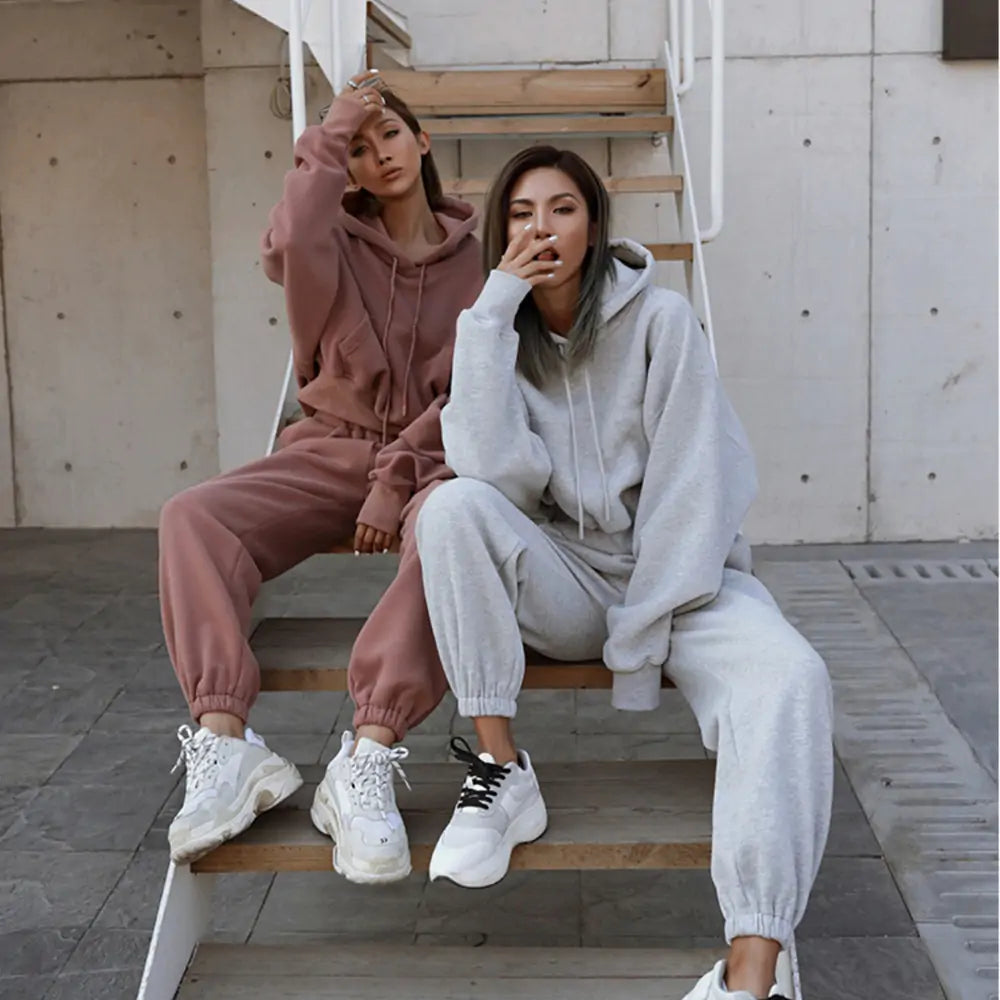 Warm Outfit Hoodie Set For Women