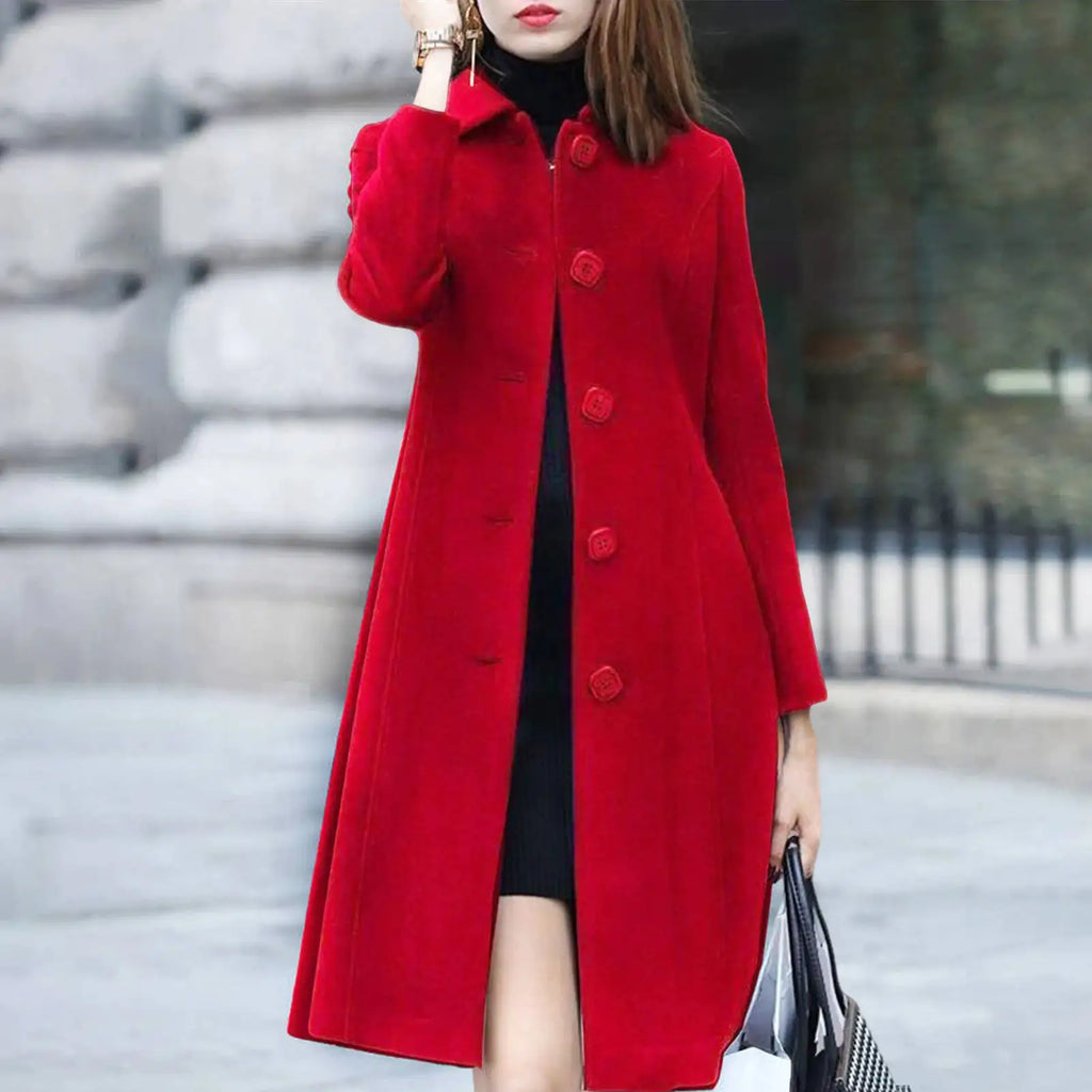 Elegant  Mid Length Winter Coat for Women