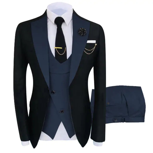 Fit Tuxedo 3 Piece Set For Men