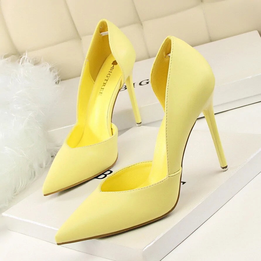 Pumps Pointed Shallow Weeding Heels For Women