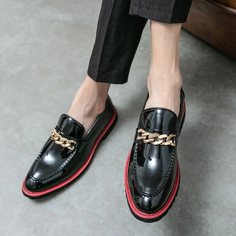Italian Luxury Leather Black Loafers