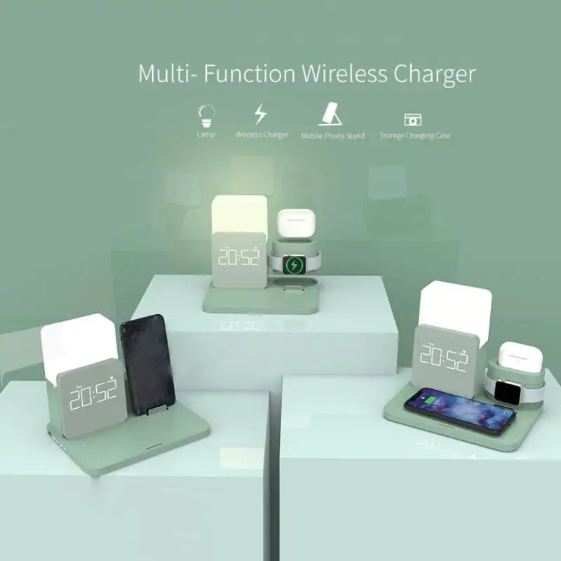 Multi-Function Wireless Charging Clock